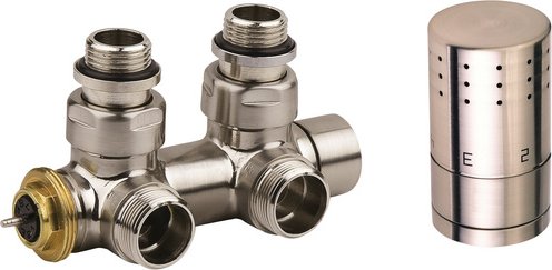 XIMAX Mittenanschlussgarnitur, BxHxL: 130 x 60 x 135 mm, edelstahlfarben - silberfarben