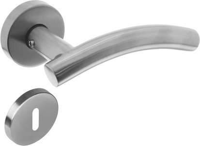 Intersteel Türdrücker »gebogen«, D.50x10 mm BB-Rosetten