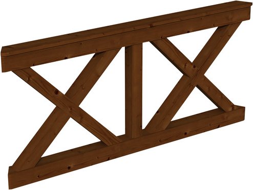 SKANHOLZ Brüstung, BxH: 180 x 84 cm, nussbaum, Holz