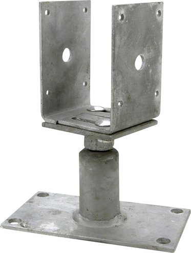 CONNEX Pfostenträger, Stahl, BxL: 200 x 60 mm - silberfarben