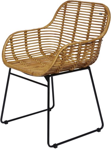 SIT Stuhl-Set »RATTAN«, BxHxT: 56 x 84 x 59 cm, rattan/metall - beige