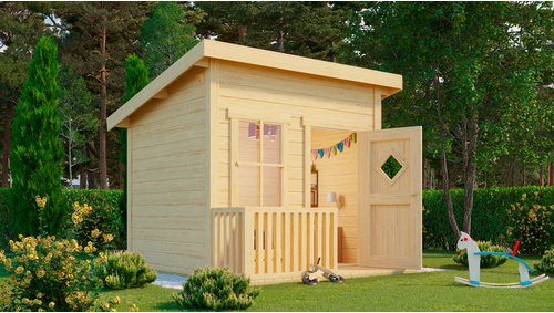 LASITA MAJA Kinderspielhaus »Flipp«, BxHxT: 230 x 188 x 191 cm, naturbelassen - braun