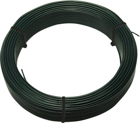 FLORAWORLD Spanndraht Stärke: 3,8 mm x Länge: 50 m, grün, für Zaunstabilität - gruen