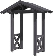 SKANHOLZ Vordach »Siegen 4«, 247 x 116 cm (BxT), nordische Fichte, schiefergrau