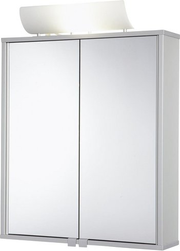 JOKEY Spiegelschrank »Alusmart«, 2-türig, BxH: 60 x 79 cm, beleuchtet - silberfarben