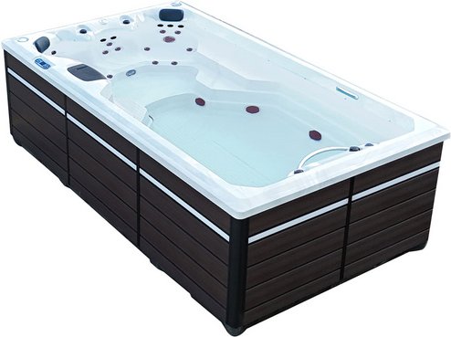 Canadian Spa Whirlpool, Whirlpool St. Lawrence 4m Sport Swim Spa weiss, braun