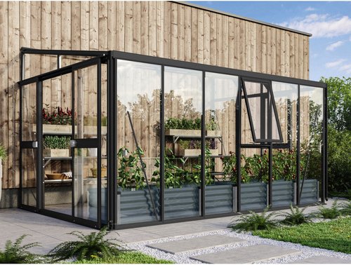 VITAVIA Gewächshaus »Helena«, 10,2 m², Aluminium/Glas, winterfest - weiss