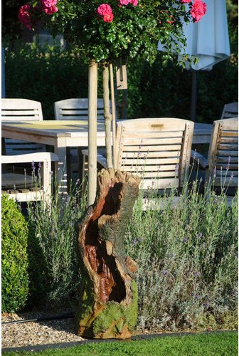 DOBAR Gartenbrunnen, in Baumstamm-Optik, BxHxL: 28 x 78 x 33 cm, Polyresin - braun