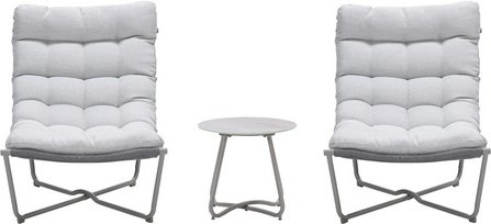 GARDEN IMPRESSIONS Loungeset, 3-teilig, Aluminium/keramisches Glas, taupe/sand - beige