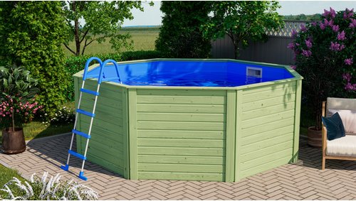 KARIBU Pool »X0«, BxHxL: 320,5 x 121,1 x 320,5 cm - braun