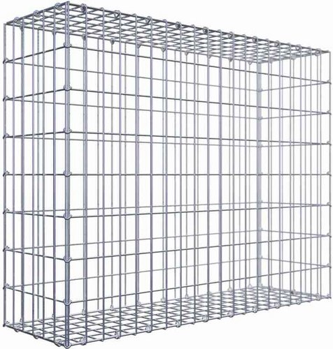 Thumbnail - Gabiona Gabione, silbergrau, Maschenweite 5 cm x 10 cm, C-Ring - silberfarben