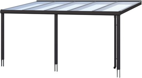 SKANHOLZ Terrassenüberdachung »Garda«, Breite: 541 cm, Dach: Polycarbonat (PC), schiefergrau