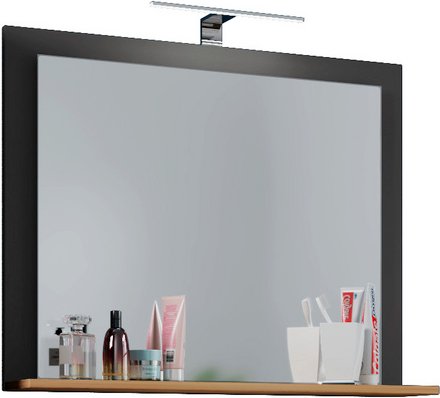 VCM Spiegel, BxHxT: 80 x 55 x 17 cm - grau | beige