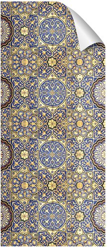 mySPOTTI Duschrückwand-Panel, fresh, Fliesenoptik, 210x90 cm - blau