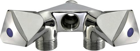 WELLWATER Ventil, Messing, 1 1/4" x 1" / 1/2" / 3/4" - silberfarben