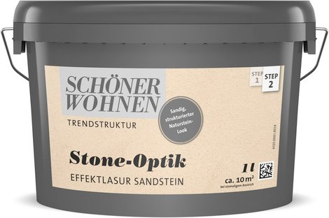 SCHÖNER WOHNEN FARBE Effektlasur, 1 l, sandstein, matt