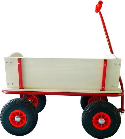 Bollerwagen »BUBI«, BxHxL: 60 x 56 x 88 cm, max. Belastung: 80 kg - rot