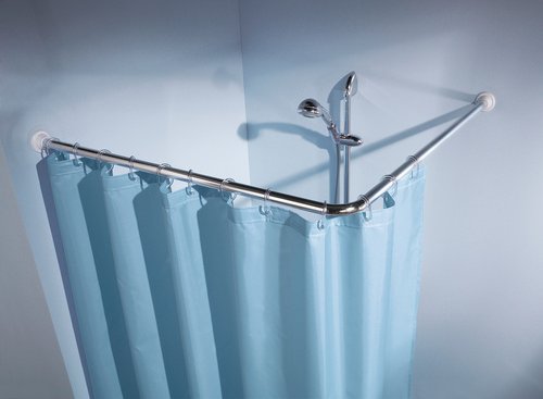 KLEINE WOLKE Winkelstange, BxH: 2,5 x 90 cm, silberfarben/chromfarben