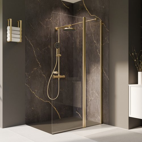 BREUER Duschwand »Elana 2.0«, satiniert, Anschlag rechts 1000 - goldfarben