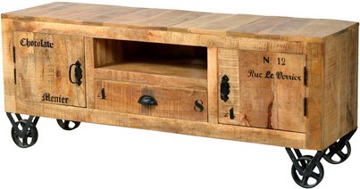 SIT Lowboard »RUSTIC«, Mangoholz/Metall, 2-türig - braun