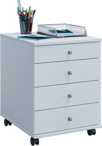 VCM Rollcontainer »Lona Mini «, BxH: 42 x 57 cm, Holzwerkstoff - weiss