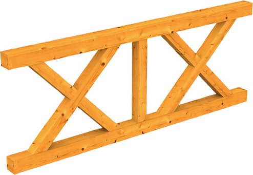 SKANHOLZ Brüstung, B x H: 220 x 84 cm, Holz, Farbe: eiche hell