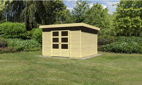 Thumbnail - KARIBU Gartenhaus »ASKOLA 6«, Holz, BxHxT: 302 x 216 x 306 cm (Außenmaße inkl. Dachüberstand) - beige