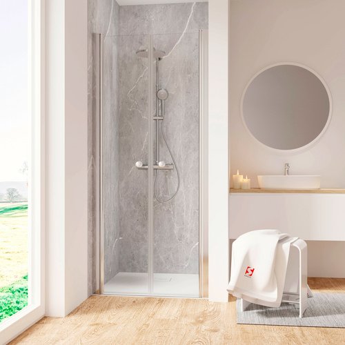 Thumbnail - SCHULTE Duschtür »Garant 2.0«, BxH: 100 x 200 cm, Türart: Pendeltür - silberfarben