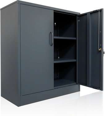 Ondis24 Aktenschrank, BxHxT: 78 cm x 90 cm x 39 cm cm, grau