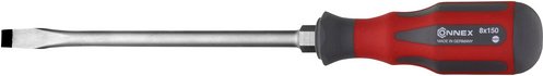 CONNEX Schraubendreher, Klingenlänge: 150 mm, Stahl, Längsschlitz, 126g - rot