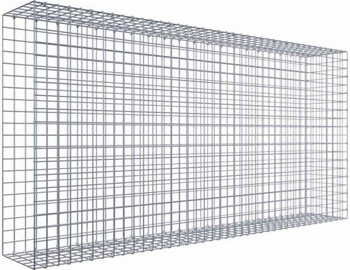 Thumbnail - Gabiona Gabione, silbergrau, Maschenweite 5 cm x 5 cm, C-Ring - silberfarben