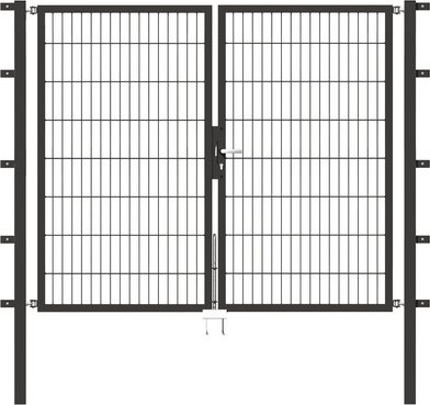 GAH ALBERTS Doppeltor »Flexo«, BxH: 224 x 1600 cm, feuerverzinkter Stahl - schwarz