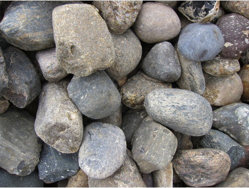 Gabiona Gabionensteine, Nordseekiesel, bunt, Naturstein