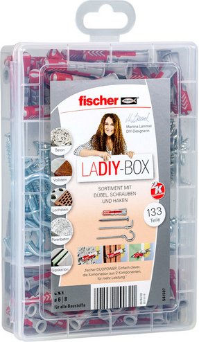 FISCHER Sortimentskasten, 10,5 mm, Kunststoff - grau