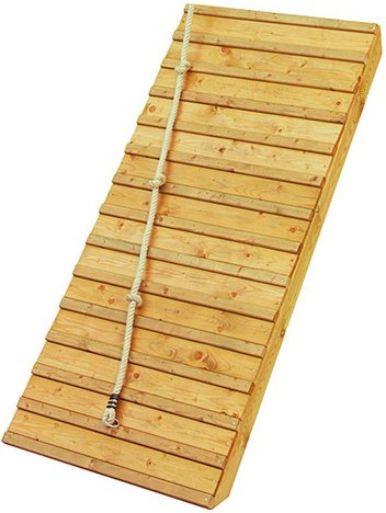 KARIBU Holzrampe, natur, Holz - braun