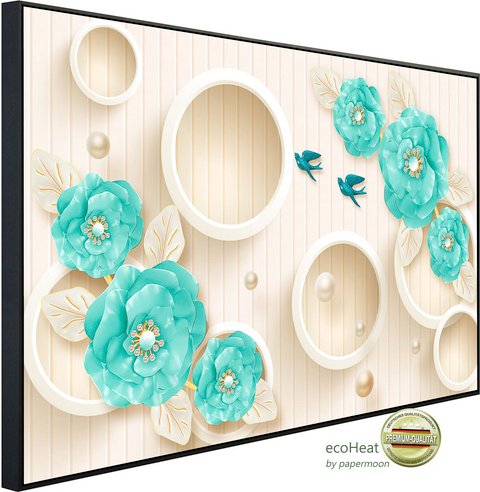 Thumbnail - papermoon Infrarotheizung »EcoHeat - Muster mit Blumen«, Matt-Effekt - bunt