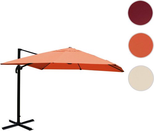 MVG Ampelschirm »MVG-A96«, 3x4m (Ø5m) Alu/Stahl 26kg - orange