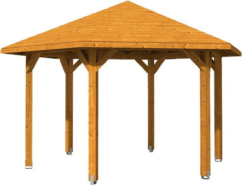 SKANHOLZ Pavillon »Nancy 3«, Zeltdach, sechseckig, BxHxT: 480 x 316 x 416 cm - beige