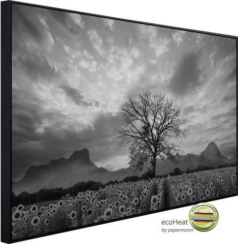 Thumbnail - papermoon Infrarotheizung »EcoHeat - Sonnenblumenfeld mit Baum«, Matt-Effekt - bunt