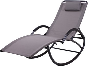 GARDEN PLEASURE Sonnenliege »SIROS«, Stahl, BxHxT: 63 x 106 x 177 cm - grau