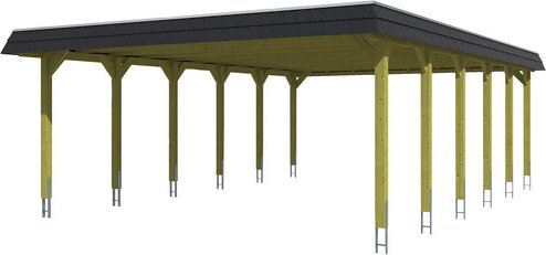 Thumbnail - SKANHOLZ Carport »Spessart«, BxT: 585 x 893 cm, Firsthöhe: 250 cm, imprägniert - gruen