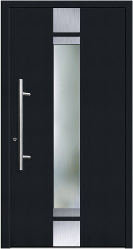 KNOCK Flügelüberdeckende Kunstoff-Haustür »Terra«, anthrazit - grau