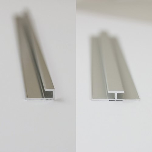 Thumbnail - BREUER Profil »Q72«, 2 L 2100 alu chromeffekt, 2x Abschluss gerade 1x Verbindungsprofil - silberfarben