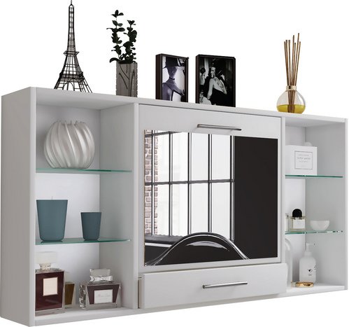 VCM Schminktisch »Teala«, BxHxL: 19,7 x 60 x 115 cm - weiss