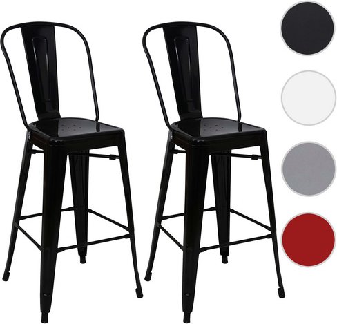 MVG Barhocker »MVG-A73«, 2er-Set - schwarz