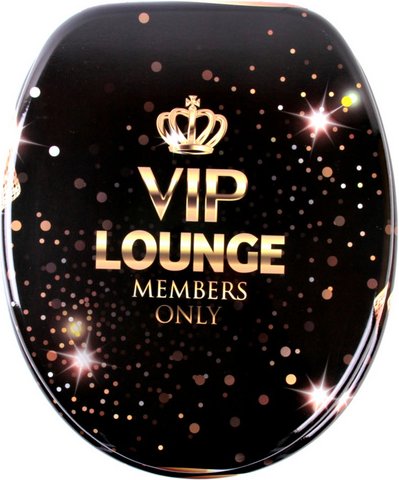 Sanilo WC-Sitz, BxL: 37,7 x 47 cm, VIP Lounge - schwarz