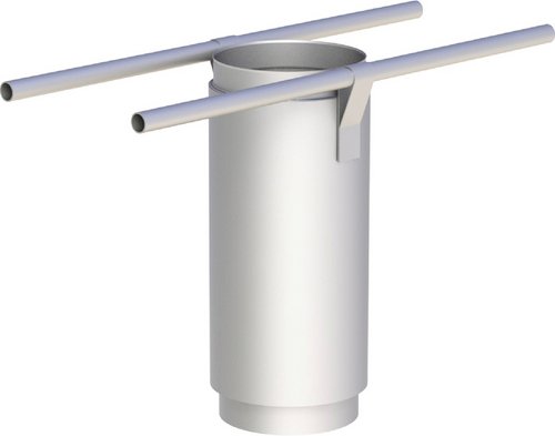 Tecnovis Zwischenstutzen »Zitec-San«, Ø150 mm - silberfarben