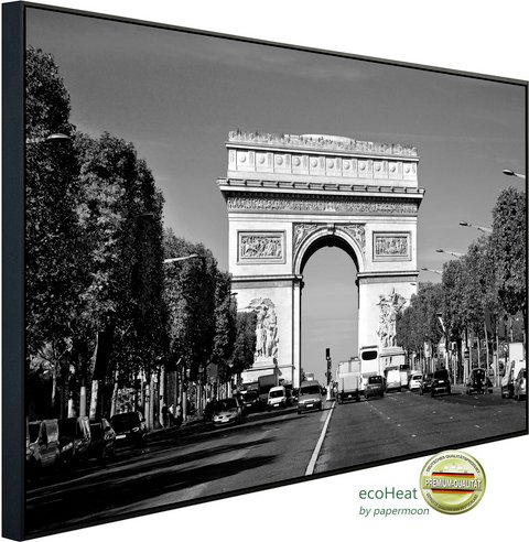 Thumbnail - papermoon Infrarotheizung »EcoHeat - Paris Schwarz + Weiss«, Matt-Effekt - bunt