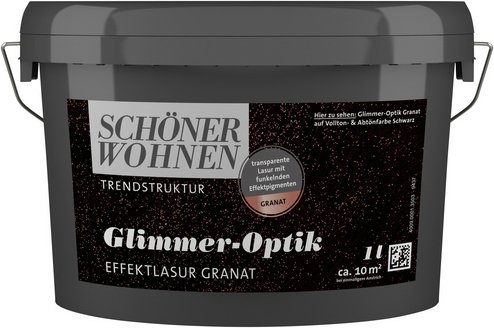 SCHÖNER WOHNEN FARBE Effektlasur »Trendstruktur«, in Glimmer-Optik, granat, 1 l - rot