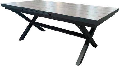 CASAYA Gartentisch »Sanogo«, ausziehbar, Alugestell mit Keramikplatten - grau